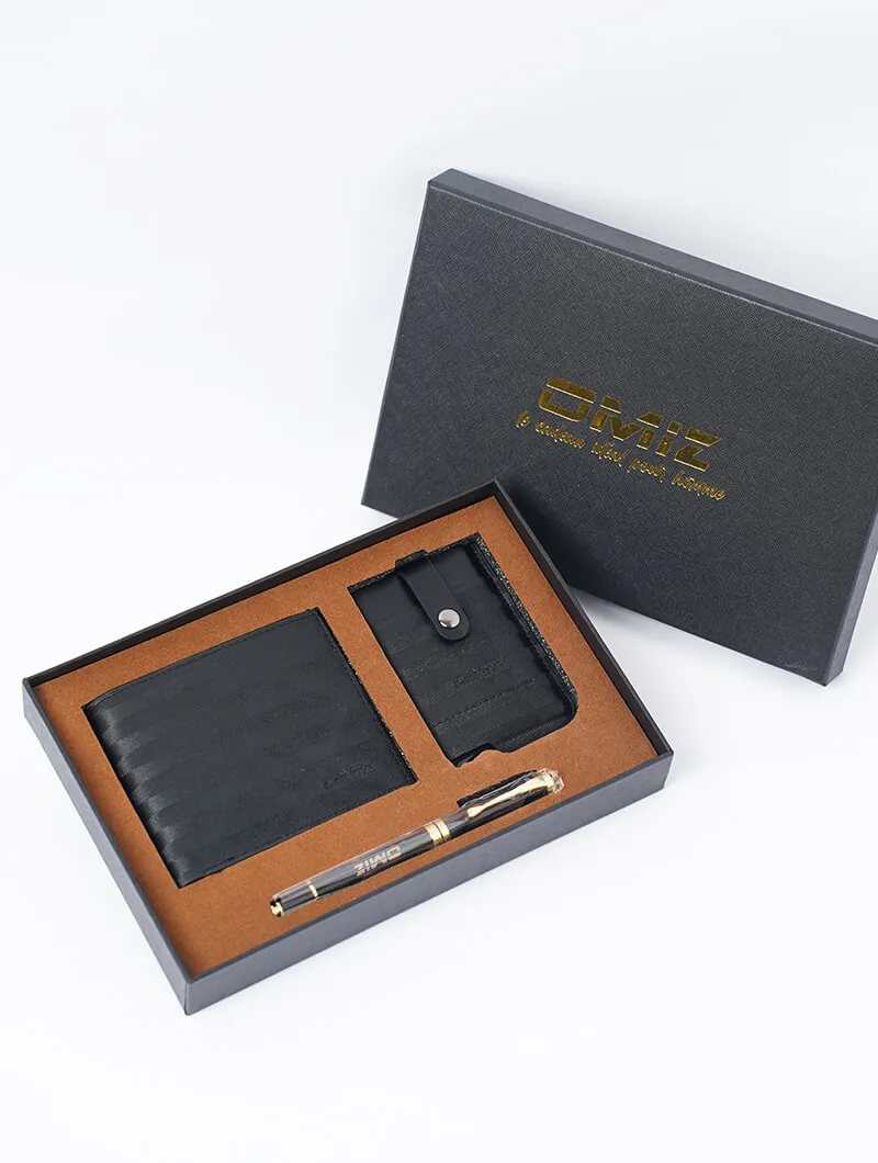 Coffret Cadeau Portefeuille et Stylo+ Portecarte